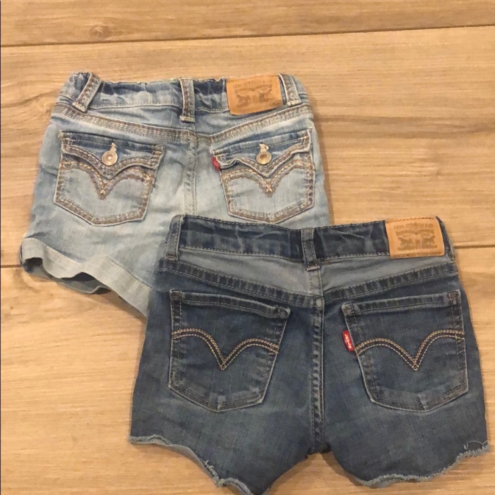 Two pairs of Levi’s shorty short denim shorts. - Picture 6 of 6